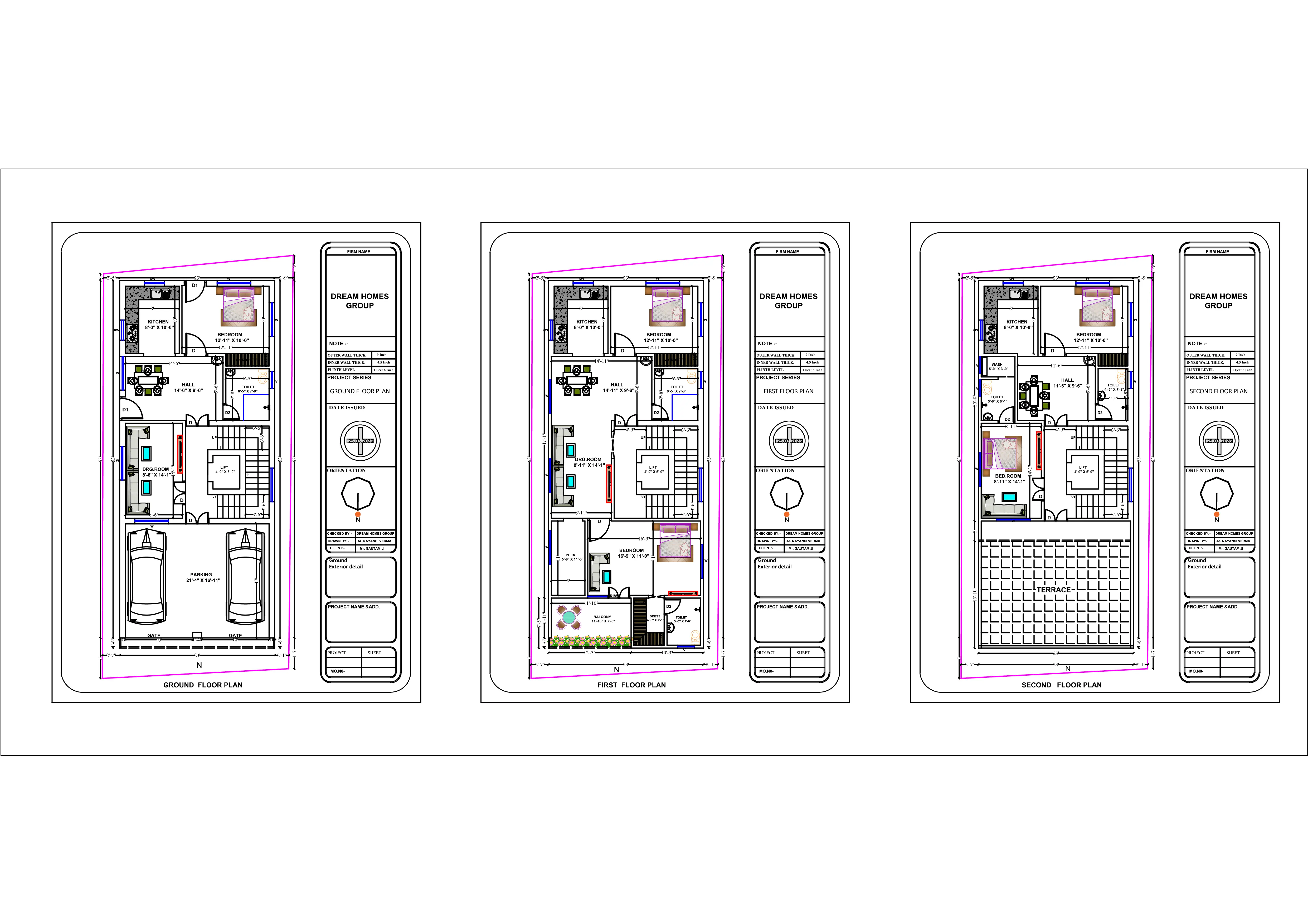 3D Elevation + Floor Plan Combo